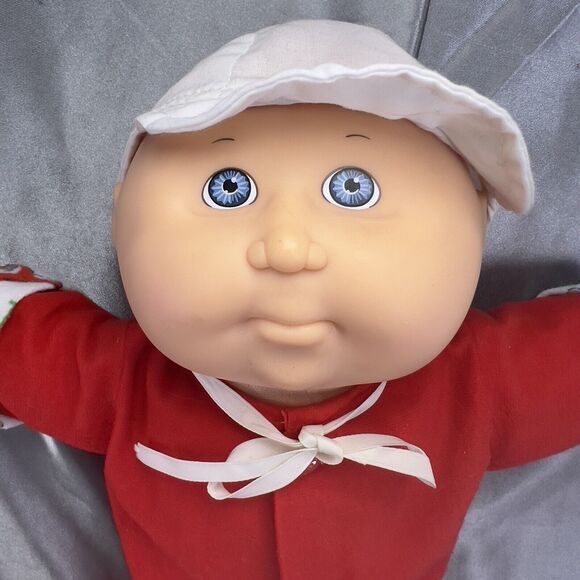 Cabbage Patch Kids Doll Bald Blue Eye Closed Mouth Kids Vintage 1991 Hasbro Baby - Picture 3 of 14